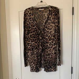 Animal print cardigan